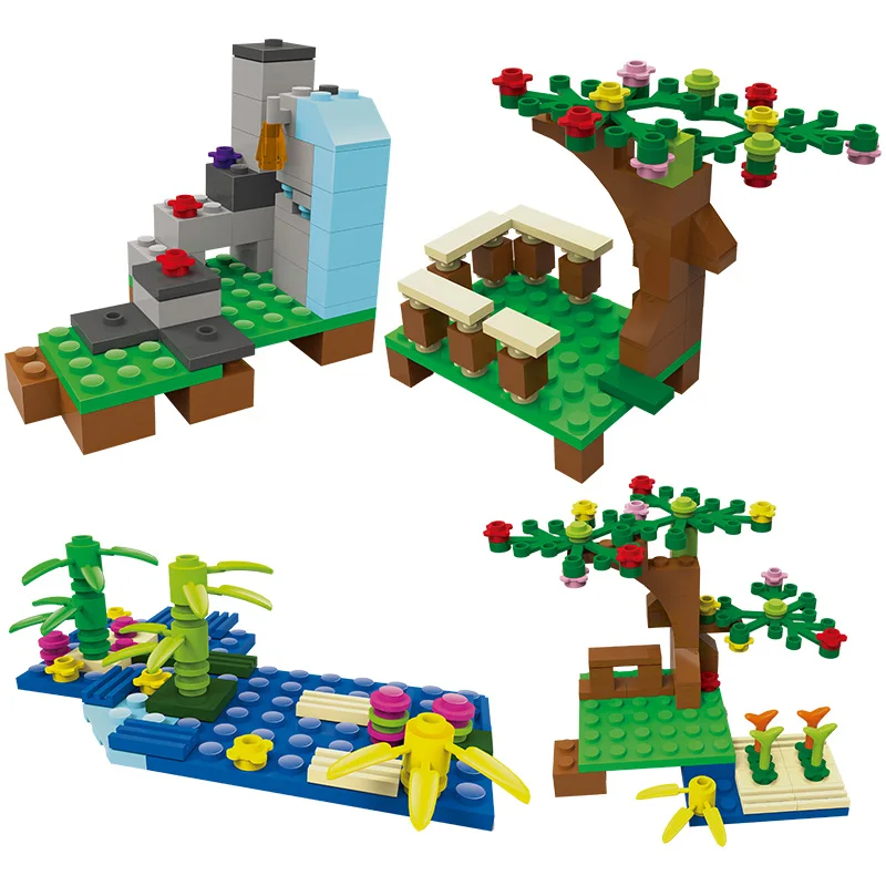 

465pcs 8in1 My World Playground Building Blocks Compatible Figures Brick Enlightenment Toys For Children