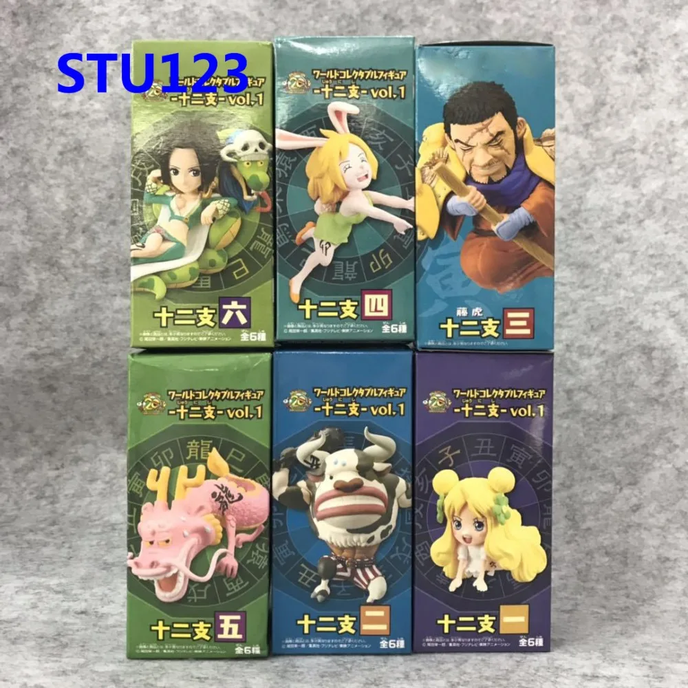 6 шт./компл. одна штука WCF 10th поколение Boa Hancock морковь Momosuke Wisteria Тигр ПВХ фигурку