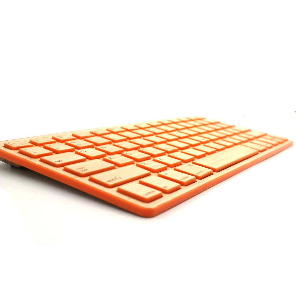 Techase Bluetooth клавиатура Bamboo беспроводной мини Teclado тонкий игровой Sem Fio деревянный
