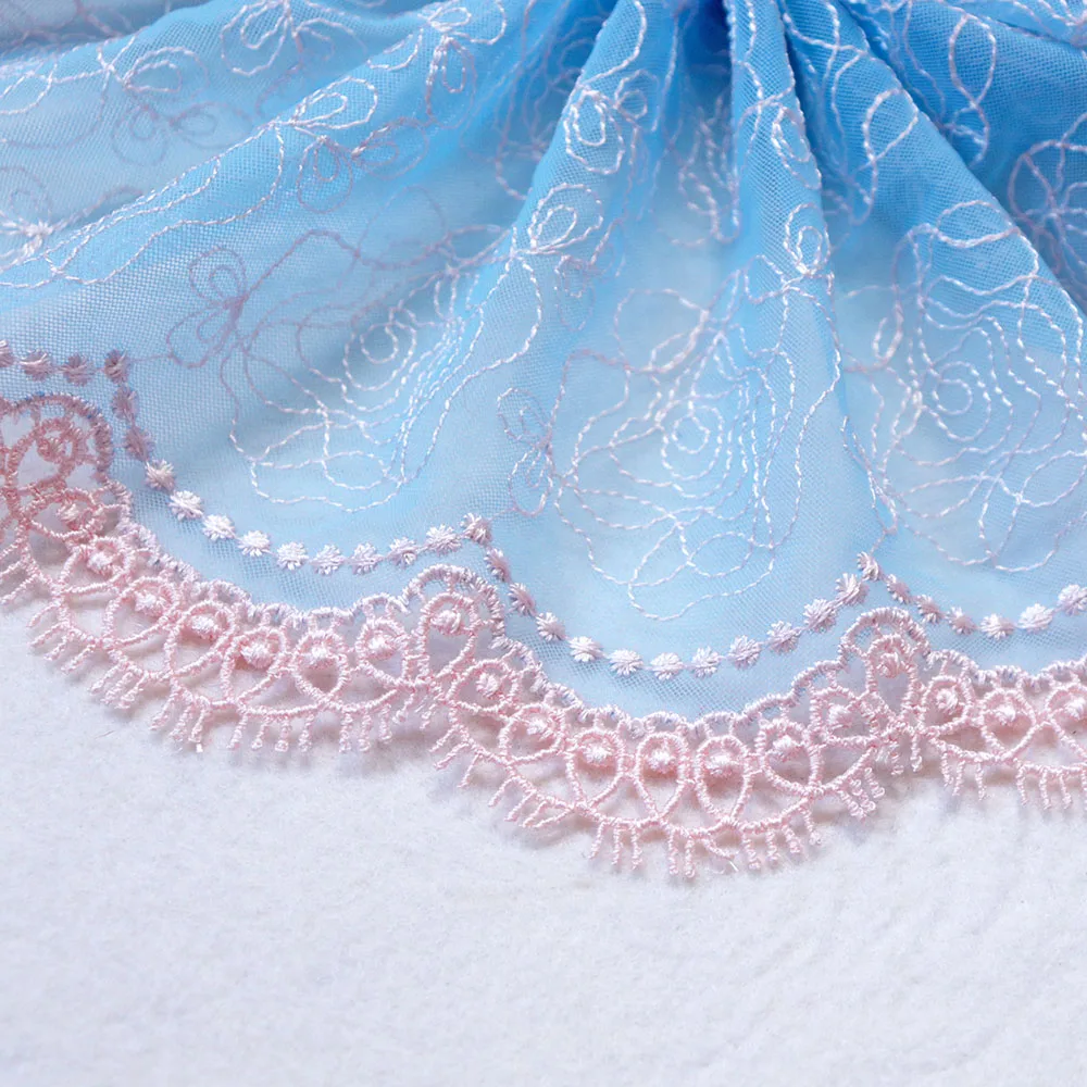 1 м 16 см Широкий DIY Одежда интимные аксессуары двойной край розовый синий вышитая