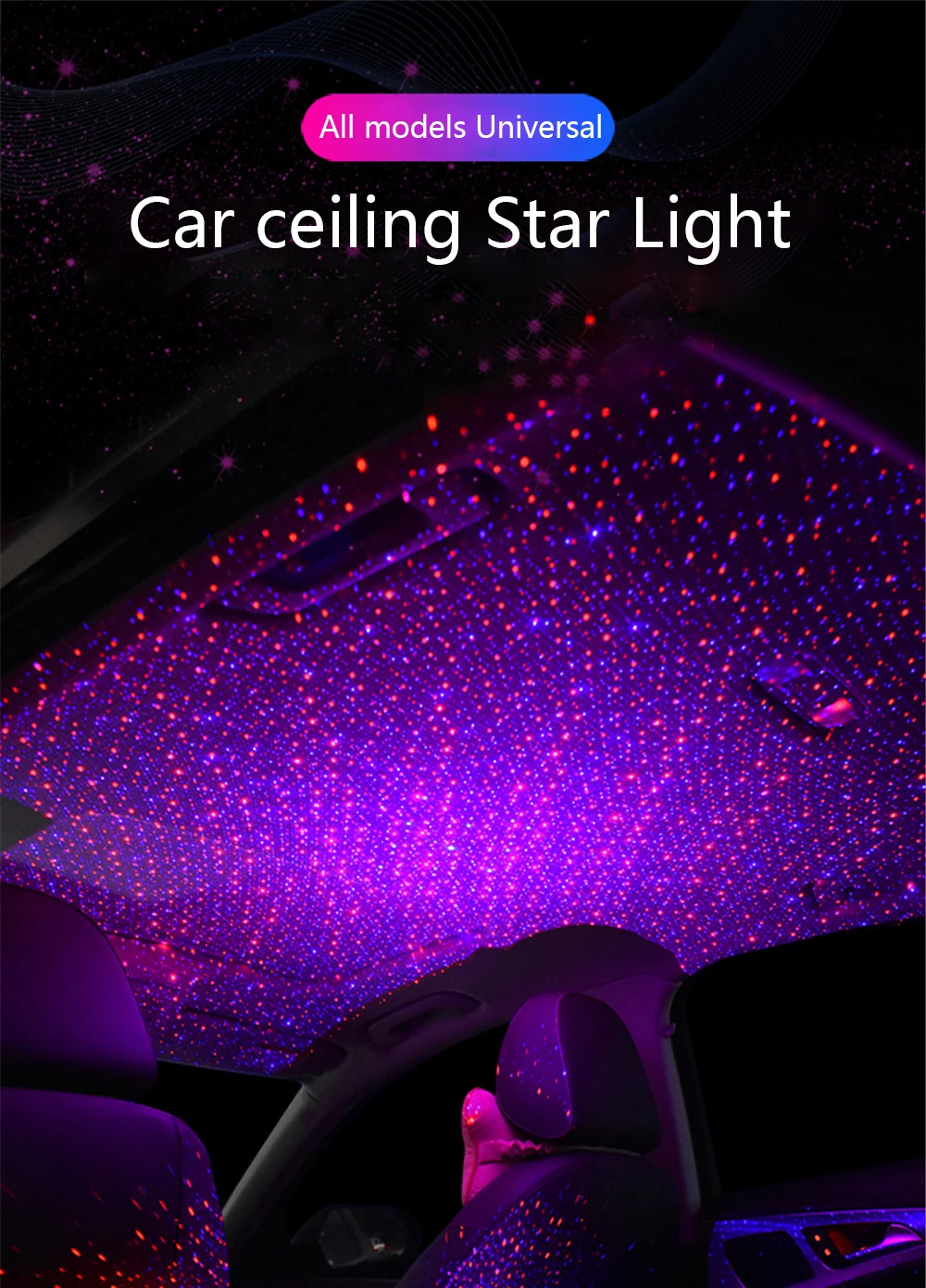 CARCTR RGB автомобильный атмосферный светильник, автомобильный светильник звездное небо, DJ RGB лазерный проектор, музыкальный звук, дистанционное управление, автомобильная декоративная лампа K1