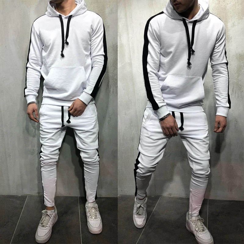 Модные спортивные костюмы комплект из 2 предметов Осенняя хип хоп толстовка с
