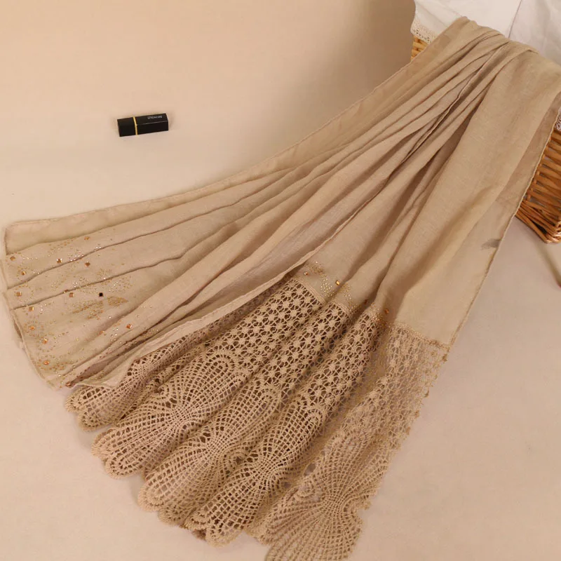 2017 Новый дизайн простой кружевной Цветочный пресс алмаз вискоза шарф осенне