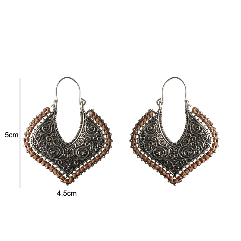Женские винтажные серьги LOVBEAFAS Boho красные синие черные в виде веревки модные