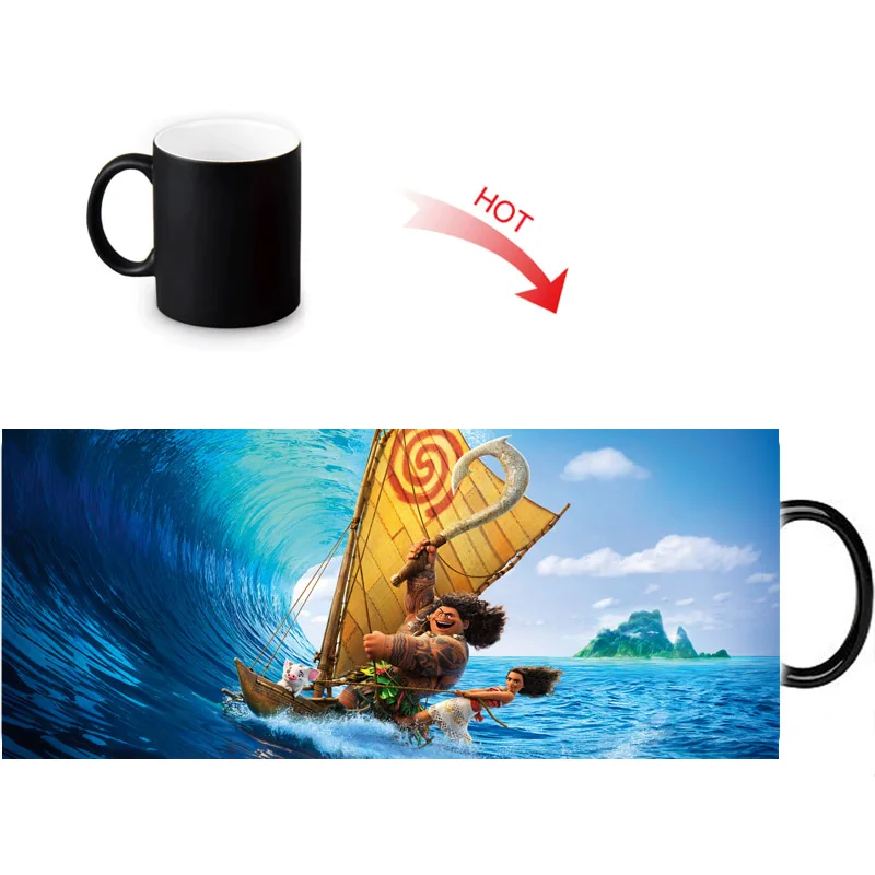 Кофейные кружки Moana cool photo Трансформеры термоизменяющая цвет кружка керамические