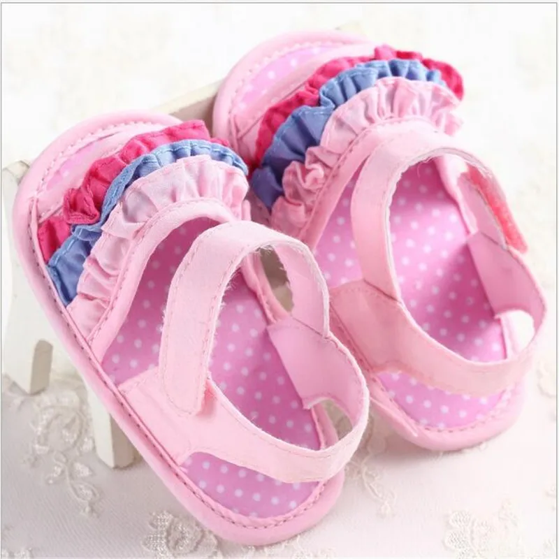 

2016 summer 3 colors shoes fashion cute baby girl flower soft bottom princess shoes infant baby first walker shoes