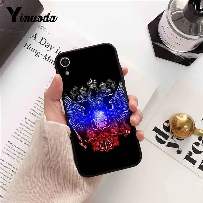 Yinuoda герб России флаг силиконовый чехол для телефона iPhone 8 7 6 6S 6Plus X XS MAX 5 5S SE XR 10