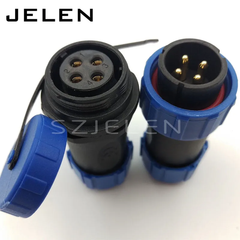 SP2110 4 контактный Электрический кабельный разъем водонепроницаемый штекер и