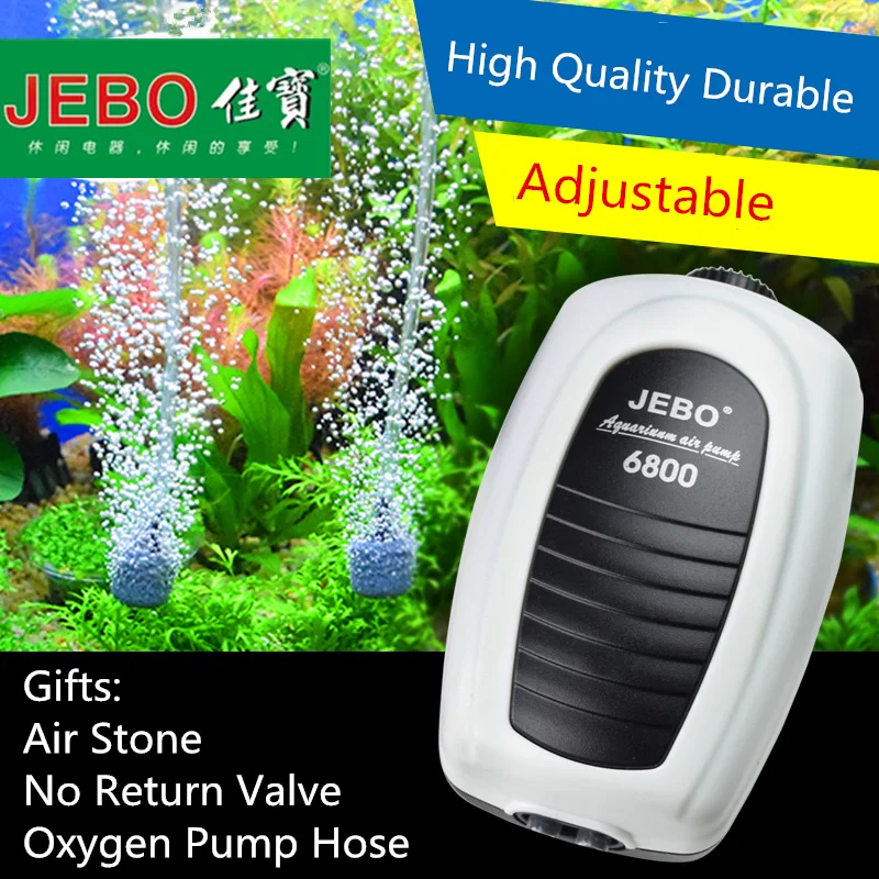 

JEBO Ultra Silent Aquarium Air Pump Air Compressor Oxygen Airpump Single & Double Outlet 220-240V Adjustable Air Volume Fish