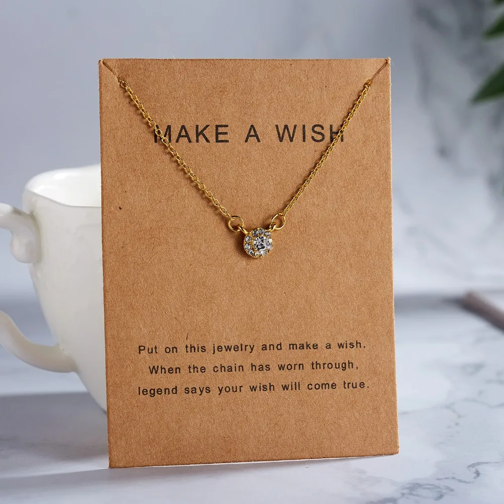 Новое Золотое короткое ожерелье-чокер Lucky Wish с ключицами и звёздным небом