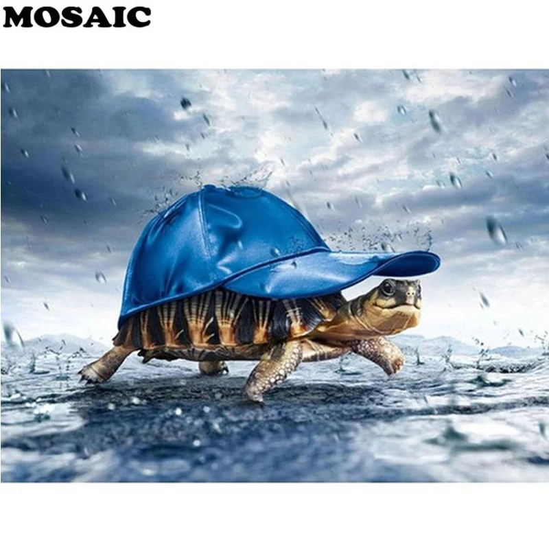 

DIY 5D Diamond Painting Tortoise/Fish/Dolphin Animals Cross Stitch Diamond Embroidery Patterns Home decoration Painting