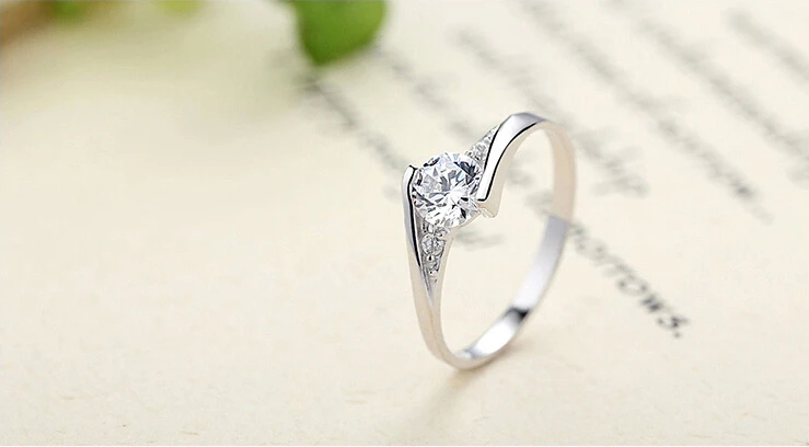 Лидер продаж суперблестящие женские свадебные кольца на палец с фианитом 30%