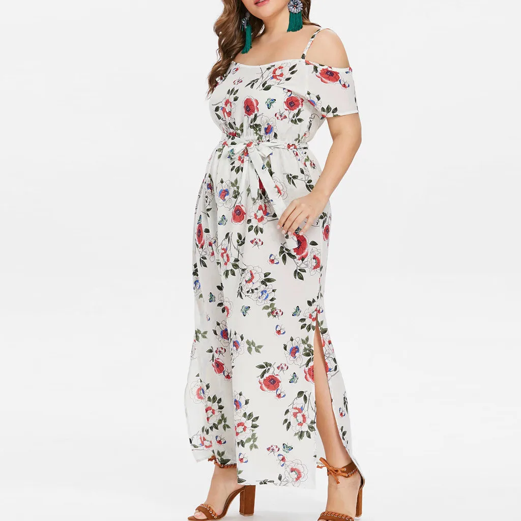 Мода 2019 г. для женщин летнее платье больших размеров топики женские с открытыми