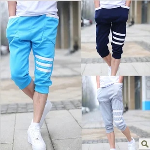 13 casual harem pants male capris knee length trousers male sports pants  capris male lovers beach pants - купить по выгодной цене | AliExpress