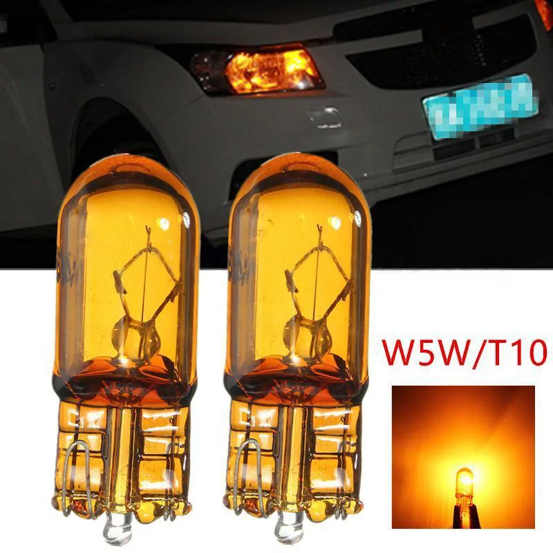 10 шт./лот T10 168/W5W 5 Вт галогенная автомобильная лампа для передней габаритной фары