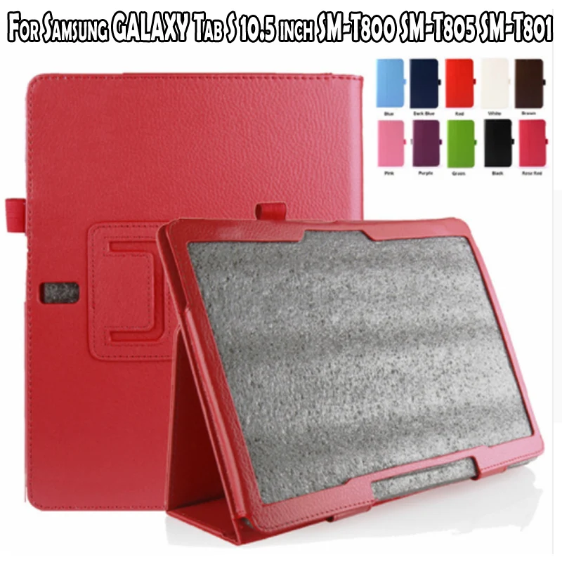 Чехол книжка из искусственной кожи с подставкой для Samsung Galaxy Tab S SM T800 T805 10 5 дюймов
