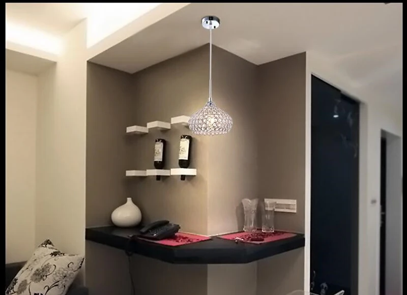 Сид Железный Кристалл K9 18 см Простой Современный Ресторан Подвесные Светильники