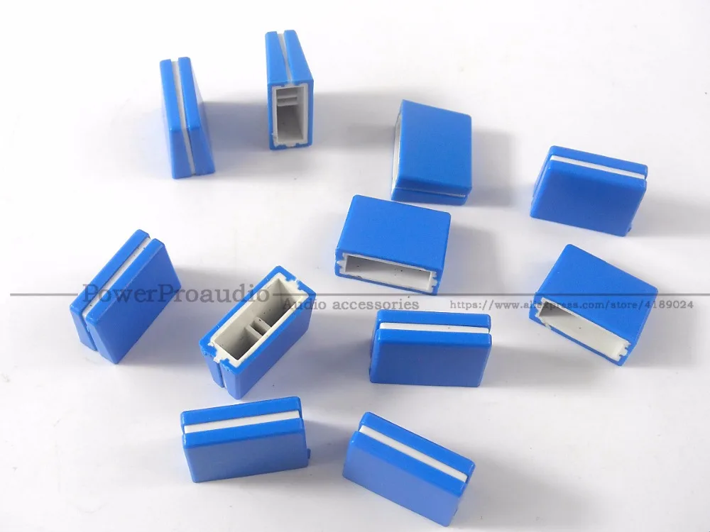 20pcs/lot Channel Crossfader potentiometer Fader Cap Knob For PIONEER DJM-250 350 400 600 700 800 Mixer Blue Color | Электроника