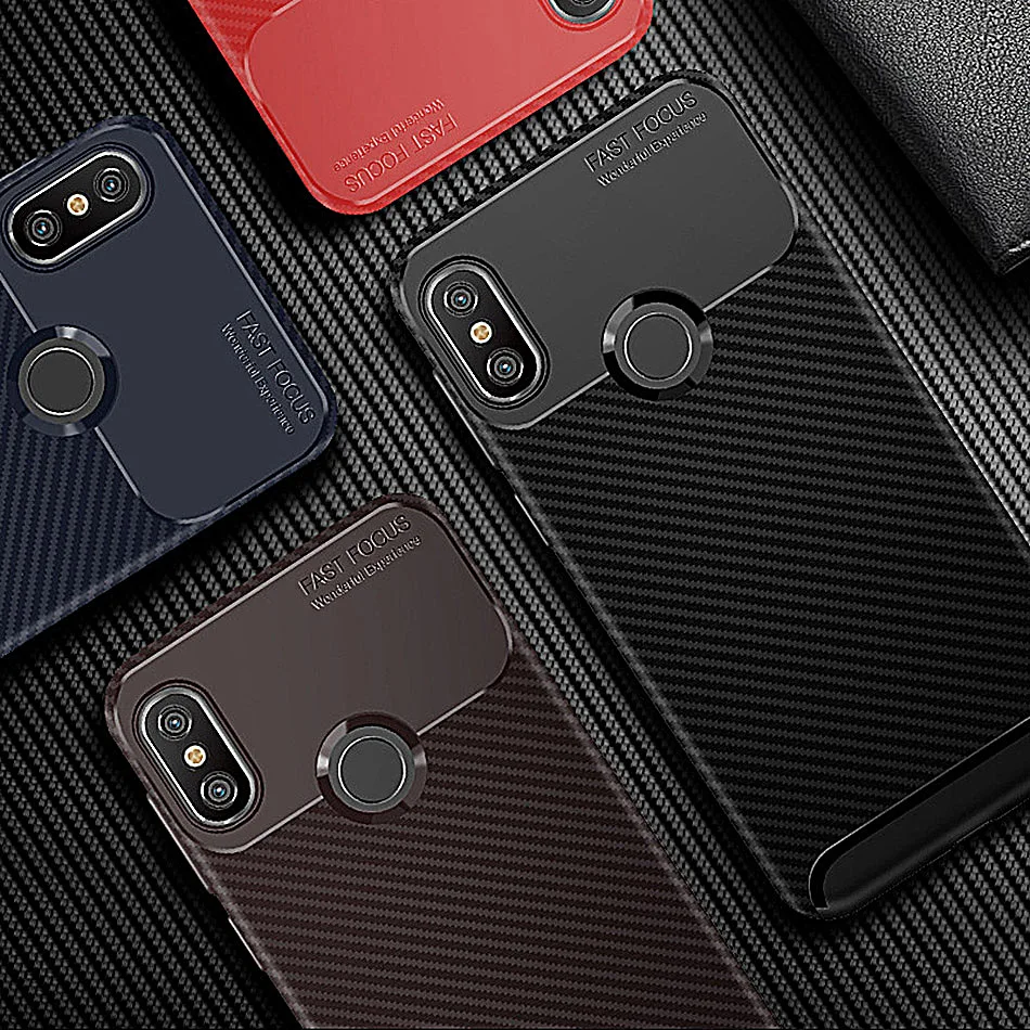 Чехол для Xiaomi Redmi Note 6 Pro 6A силиконовые чехлы из углеродного волокна мягкий чехол