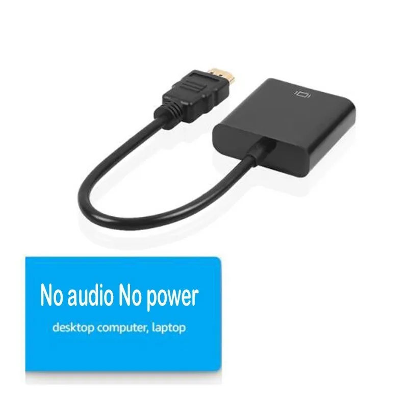 No audio No power Hdmi-vga цифро-аналоговый видео аудио кабель DVB-T2 VGA ТВ коробка конвертер DVB T2 vga тюнер для монитора телевизионный адаптер - Цвет: No audio No power