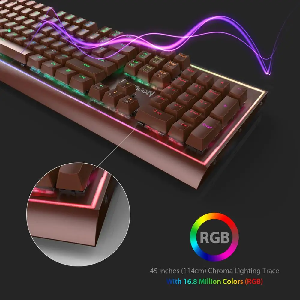 Redragon K571 SIVA Механическая игровая клавиатура Professional 104 стандартные клавиши RGB