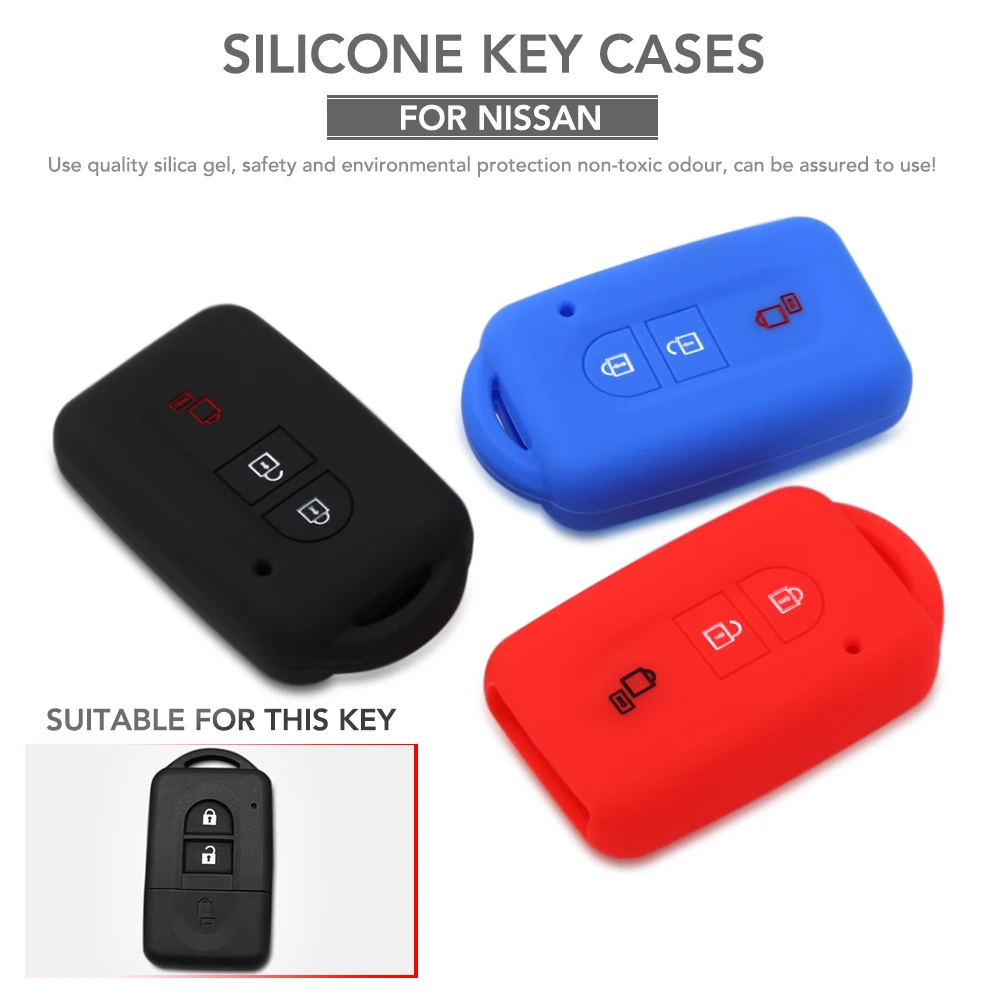 3 кнопки силиконовый Автомобильный Брелок дистанционного управления с ключом