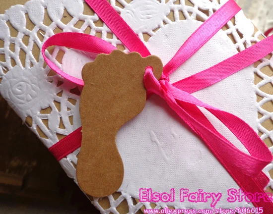 500 шт. Творческий след Крафт Бланк вечерние Бумага карты бирка тег подарок для