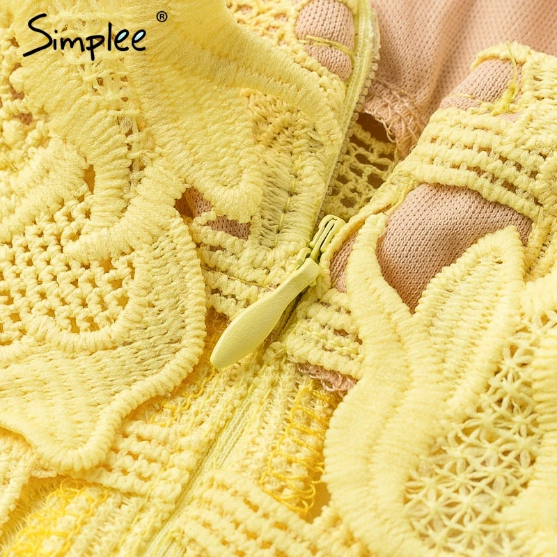 Simplee сарафан с v-образным вырезом кружевное платье для женщин сексуальное