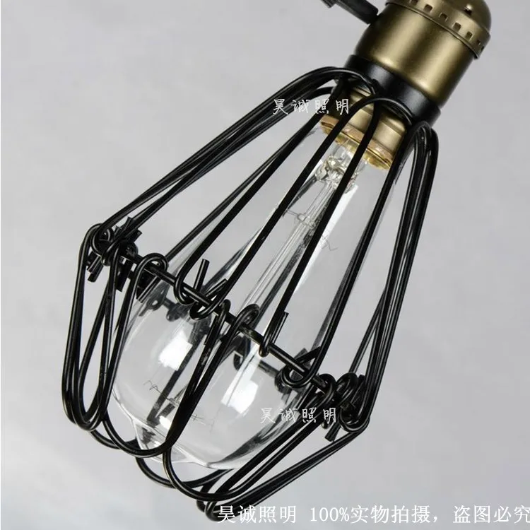Vintage American Iron cage Chandelier single head individual small bar Cafe lamp | Освещение