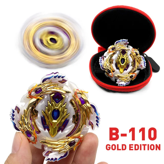 HJ-110 Gold Edition Beyblade Burst Toy B-122 No Launcher and Box Babled Metal Fusion Rotate Top Bey Blade Blade Child Boy Toy Gift - Color: HJ-110