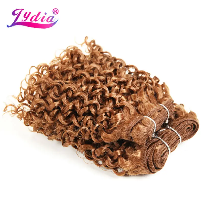 Lydia для женщин синтетические вьющиеся волосы наращивания новая волна воды 10