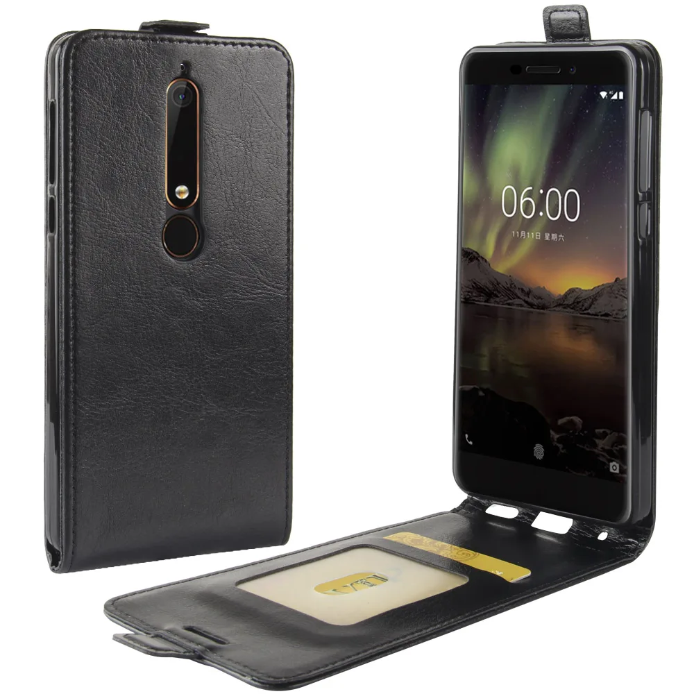 Вертикальный чехол книжка для Nokia 6 1/Nokia 2018 5 &quot кожаный телефона|Бамперы| |