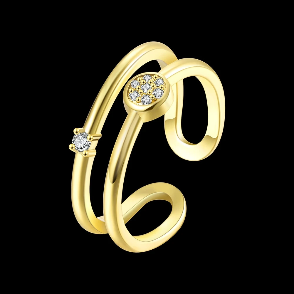 Pendientes mujer moda bague pour femme Большой кольцо пары с кольцом Dahu Рико цвет золотистый
