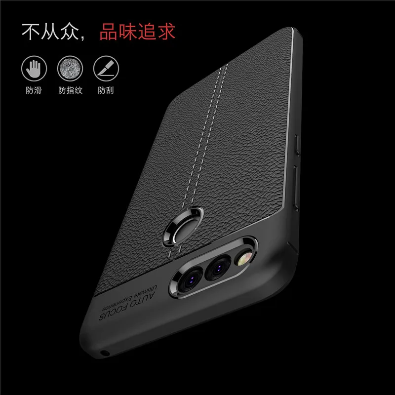 For Huawei Honor 6A 6X 7A 7X Case Leather Desgin Shockproof TPU Mate 9 Lite GR5 2017 Y6 2018 Litchi pattern | Мобильные телефоны и