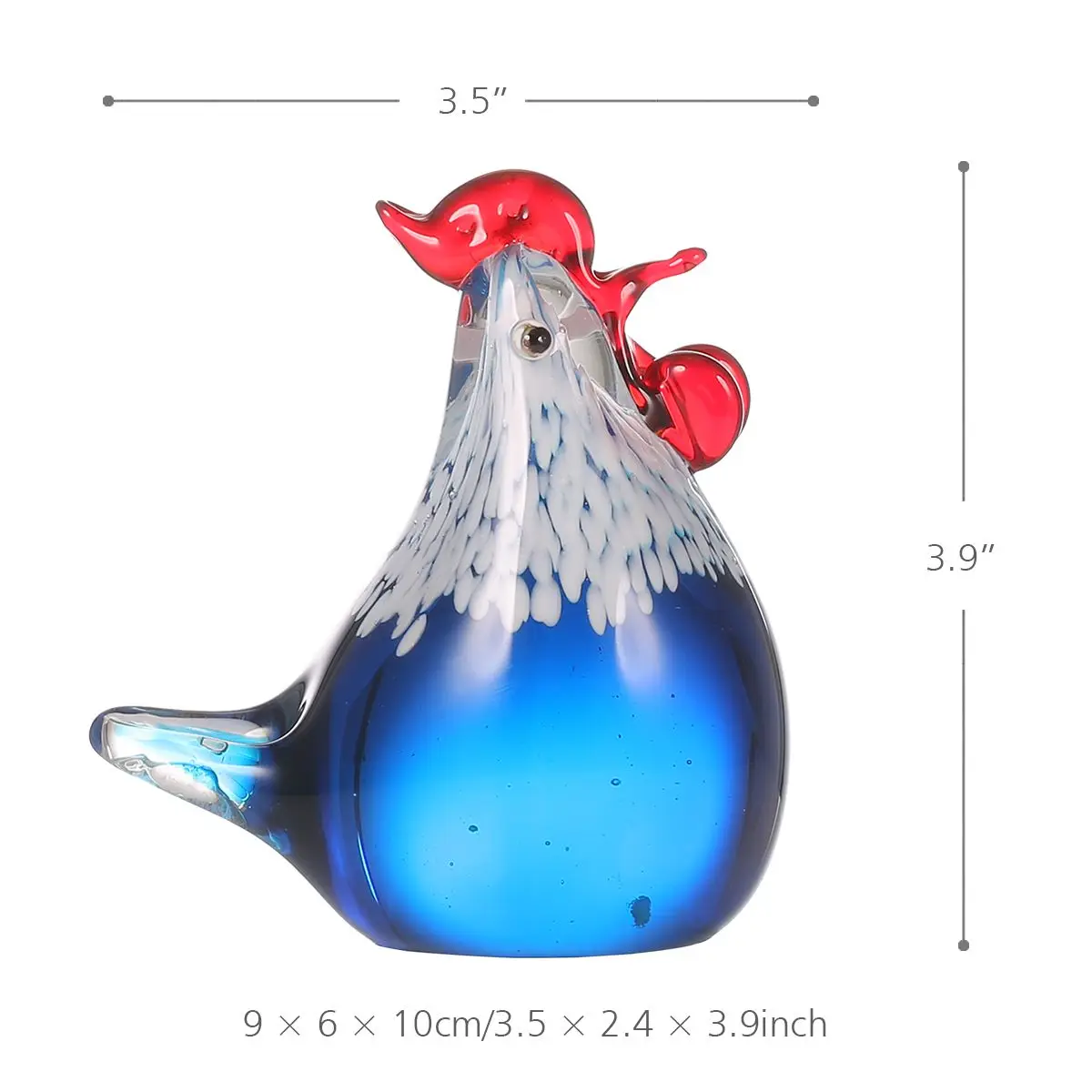 Tooarts маленькая куриная стеклянная скульптура домашний Декор стекло современное