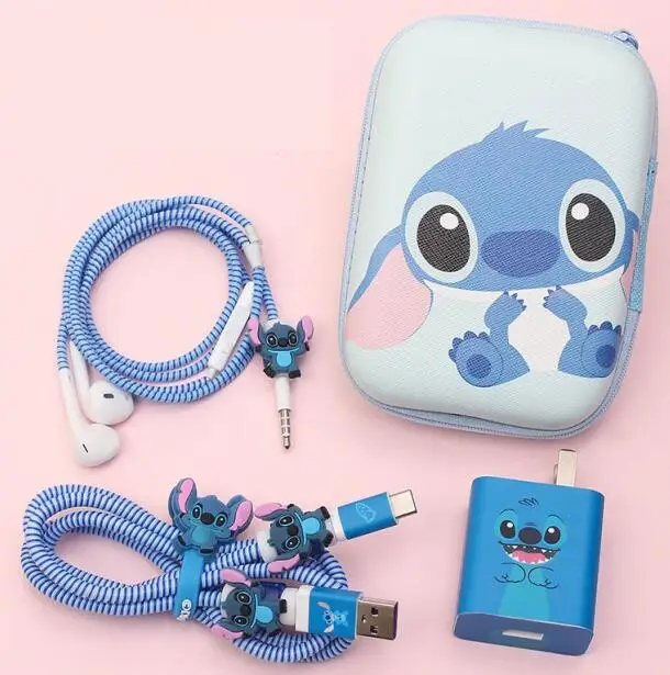 style 7 for Huawei Большой квадратный наушник сумка USB наушники протектор Набор с наклейки для зарядного устройства спиральный кабель протектор для huawei p10/p20/mate20/V20 - Цвет: style 7 for Huawei