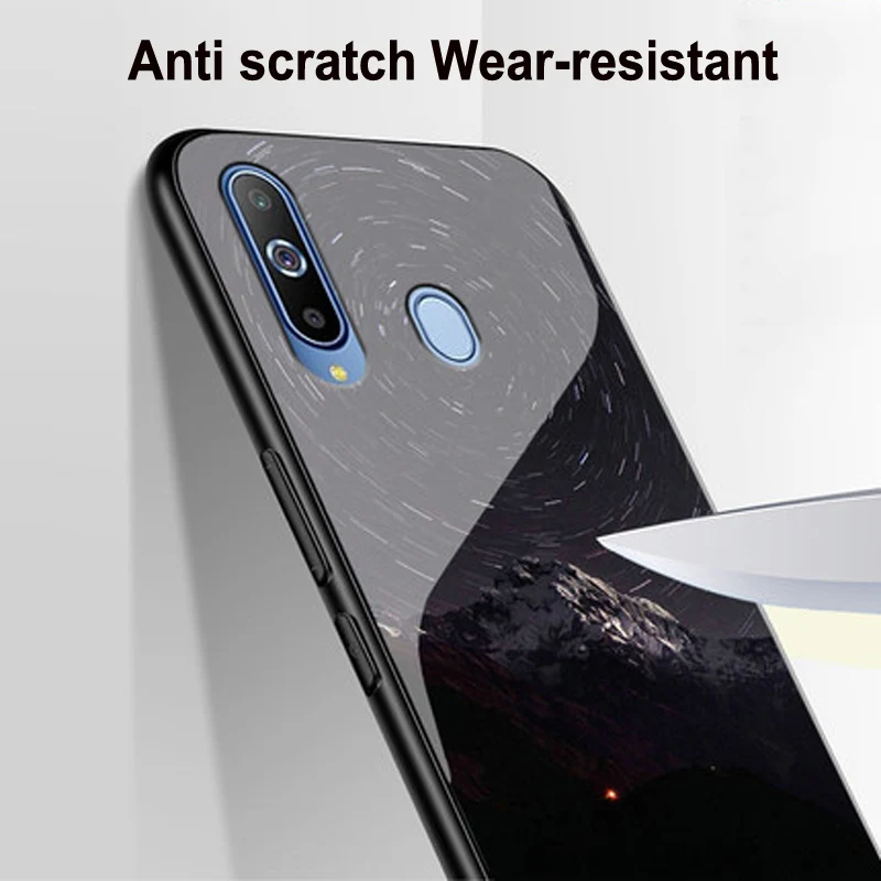Для samsung galaxy A8S чехол волк девушка стильное закаленное стекло силиконовая рамка стекло Твердый чехол A8S SM-G8870 чехол s