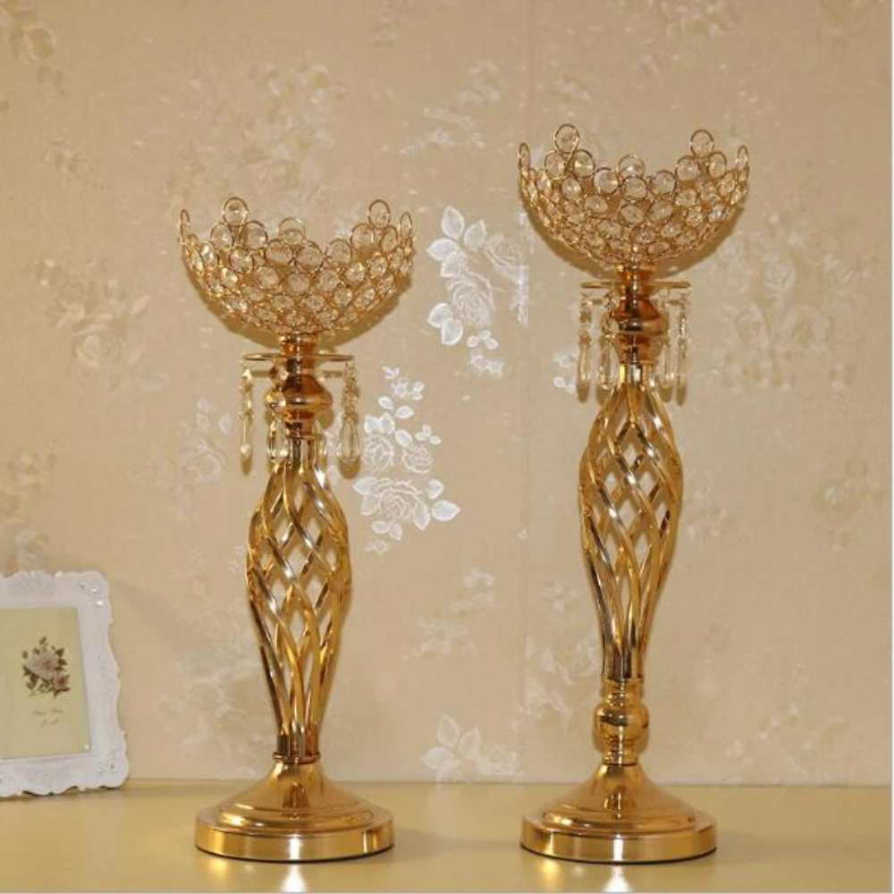 Хрустальный подсвечник металлический Свадебный канделябр/центральный элемент