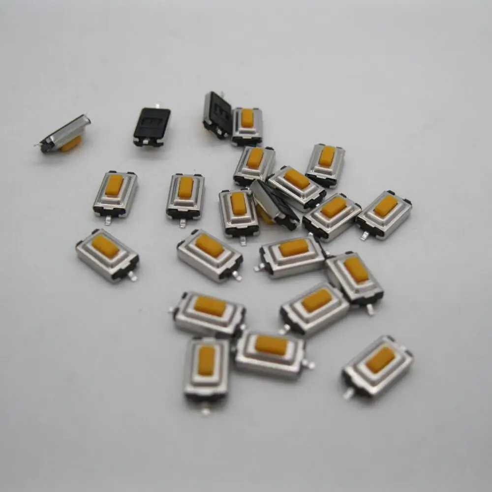 50 шт. высокое качество 3*6*2,5 мм SMD оранжевый белый красный синий желтый коричневый, черный, зеленый кнопочный переключатель микропереключатель тактовый переключатель - Цвет: orange