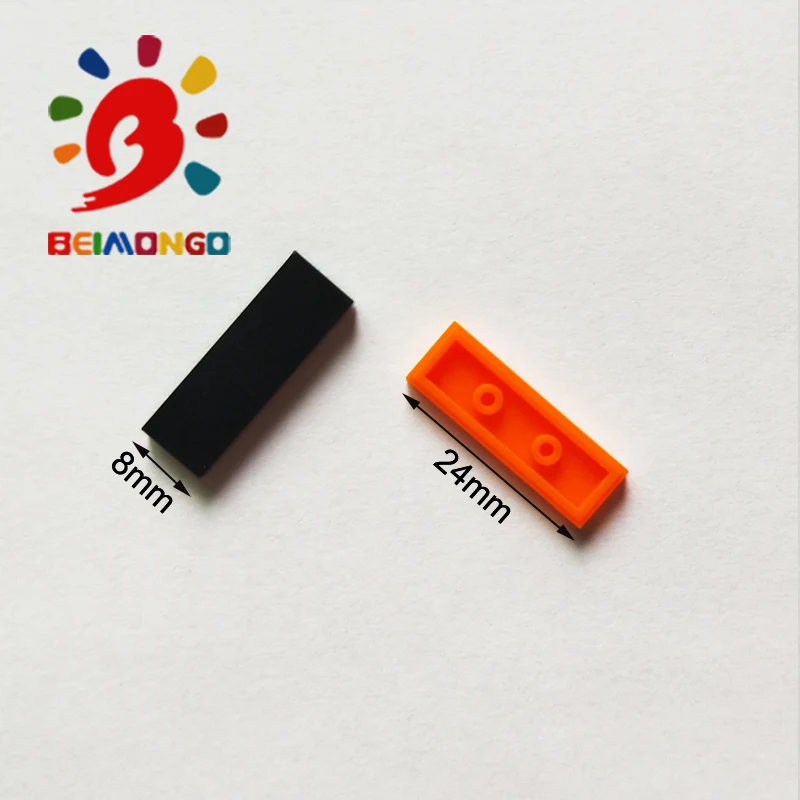 Бесплатная доставка! BEIMONGO блоки плоская плитка 1x3 строительные 200 шт