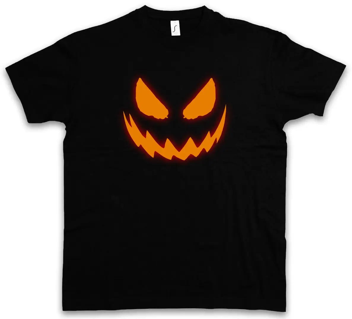 

GLOWING HALLOWEEN PUMPKIN I T-SHIRT - Horror Trick or Treat Samhain USA Creature Tops Male T shirt Men
