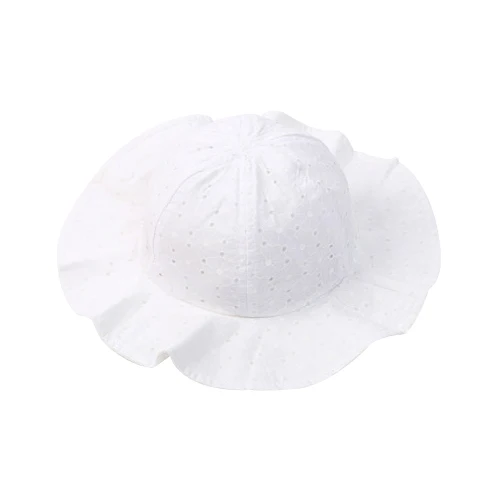 White Summer Модная детская шляпа от солнца, летняя хлопковая Панама, детская пляжная шапочка с широкими полями для девочек, розовый/белый цвет, 1 шт - Цвет: White Summer