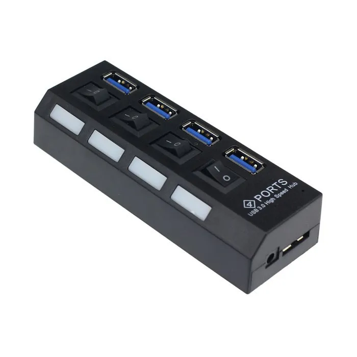 USB концентратор 3 0 высокоскоростной 4 7 портов с адаптером питания EU/US Мульти