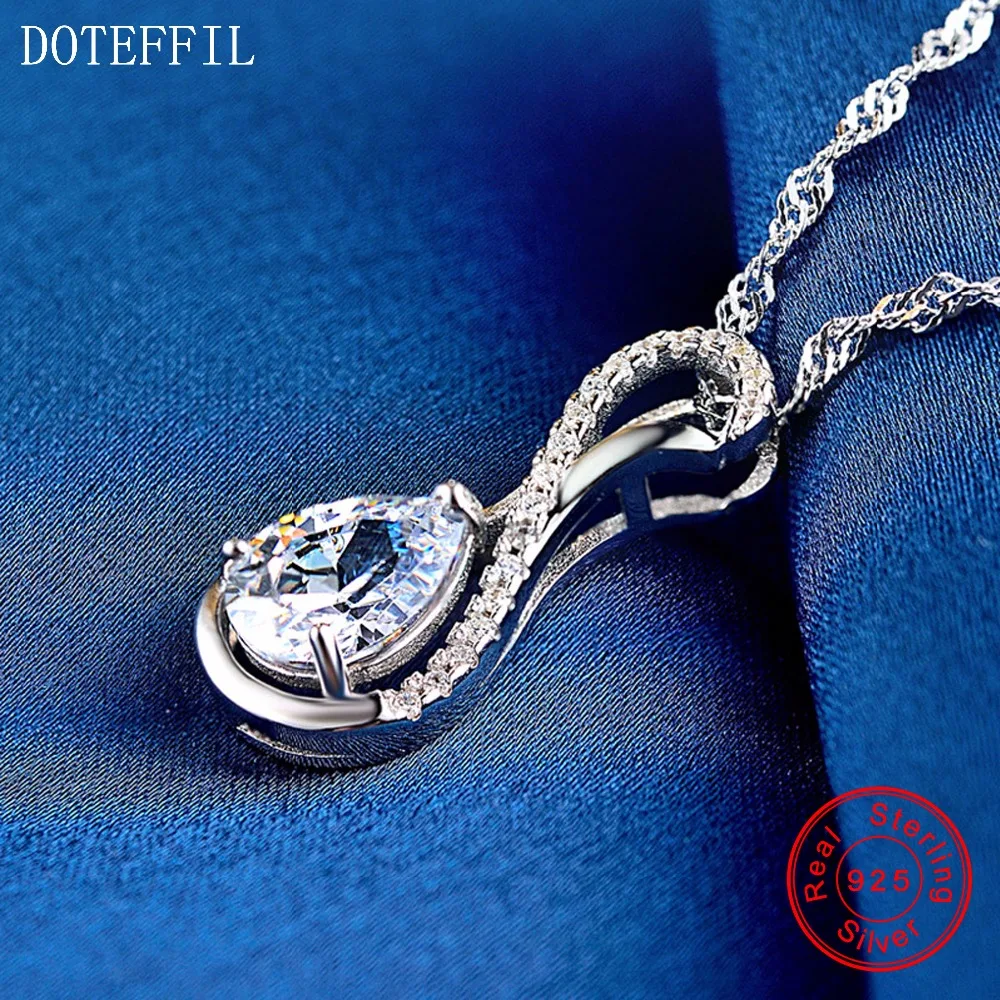 AAAA серебряное ожерелье из циркона женское модное Очаровательное 100%