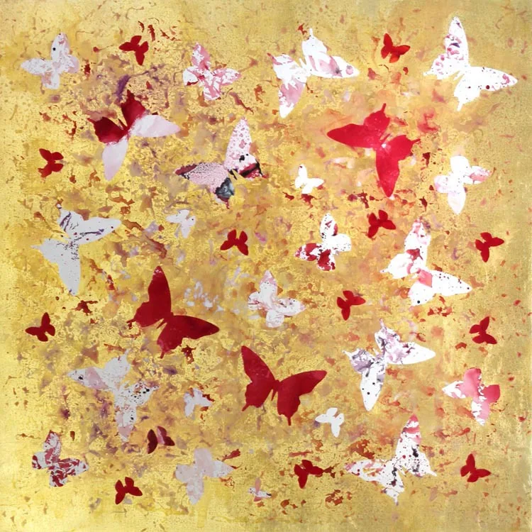 Оптовая продажа высокое качество животные бабочки картина маслом на холсте