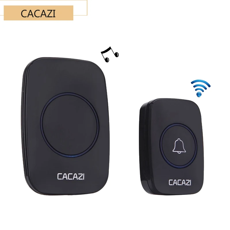 Cacazi Новый светодиодный умный дом дверной звонок Водонепроницаемый 300 м Диапазон