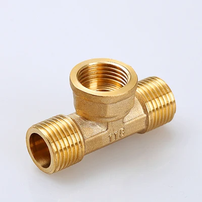 1/4 &quotBSP Male x 1/4&quot BSP Female Thread Tee Type 3 Way Brass Pipe Fitting Adapter Coupler коннектор для воды|bsp male