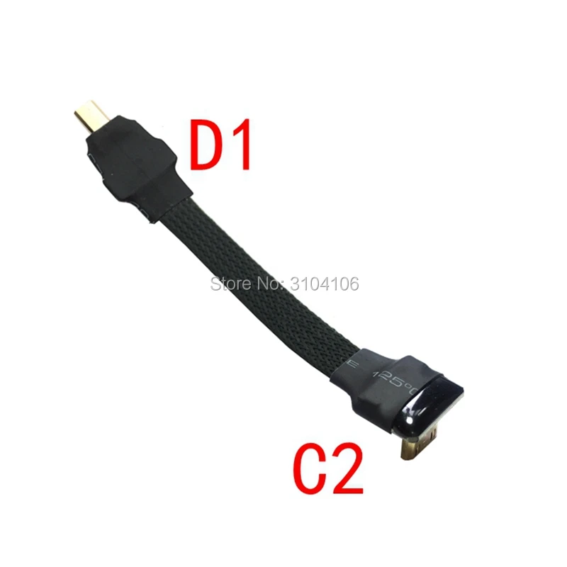 FPV мини HDMI адаптер Micro HDMI 5 см-50 см лента гибкой печатной платы на плоской подошве HDMI 2,0 экранированный кабель для аэрофотосъемка