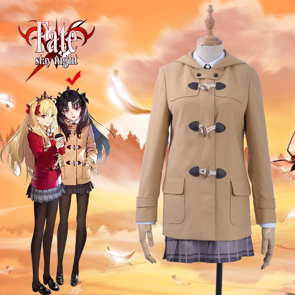 Fate/Grand Order FGO костюм для косплея иштара тохсака Рин толстовки цвета хаки на заказ