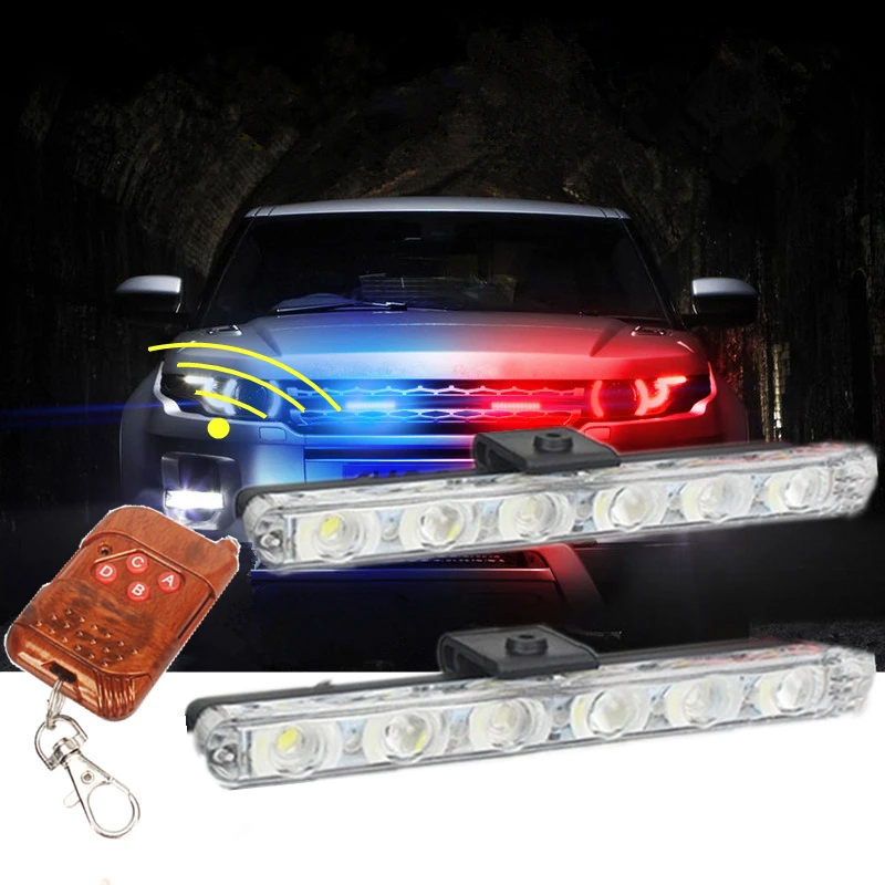 

Светодиодный свет для полиции fso, 2 светодиодных стробоскопа